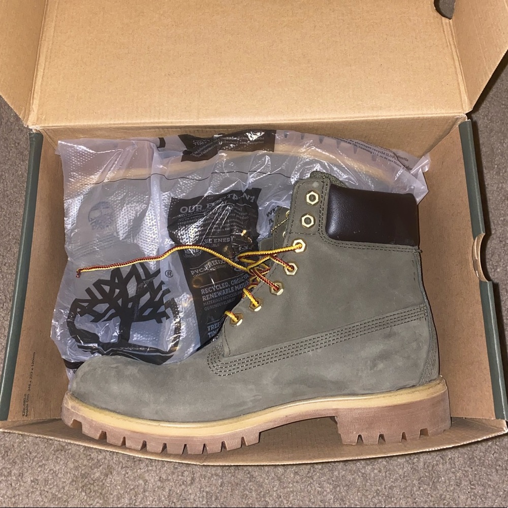 Green Timberland Boots